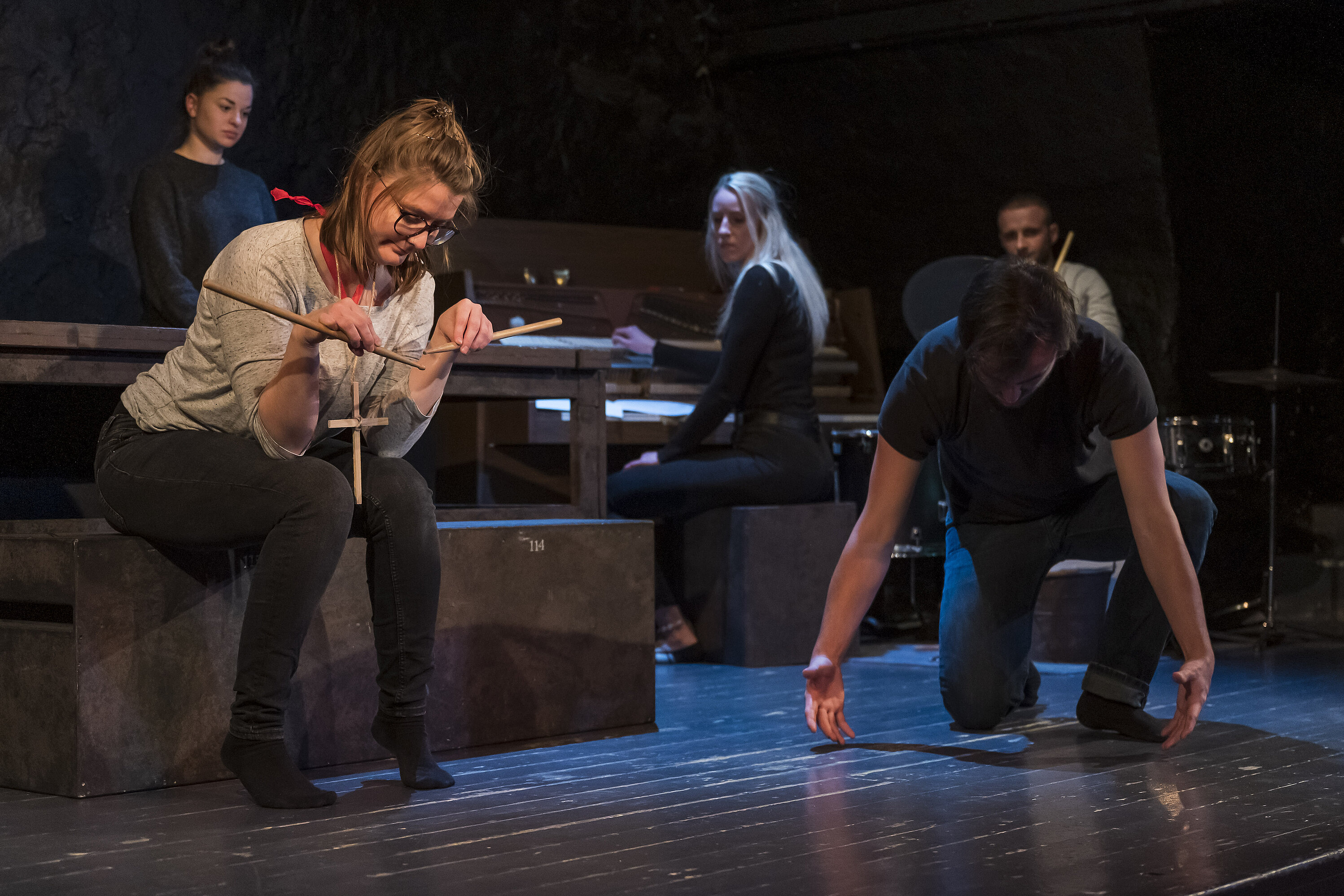 Die Studierenden in Aktion