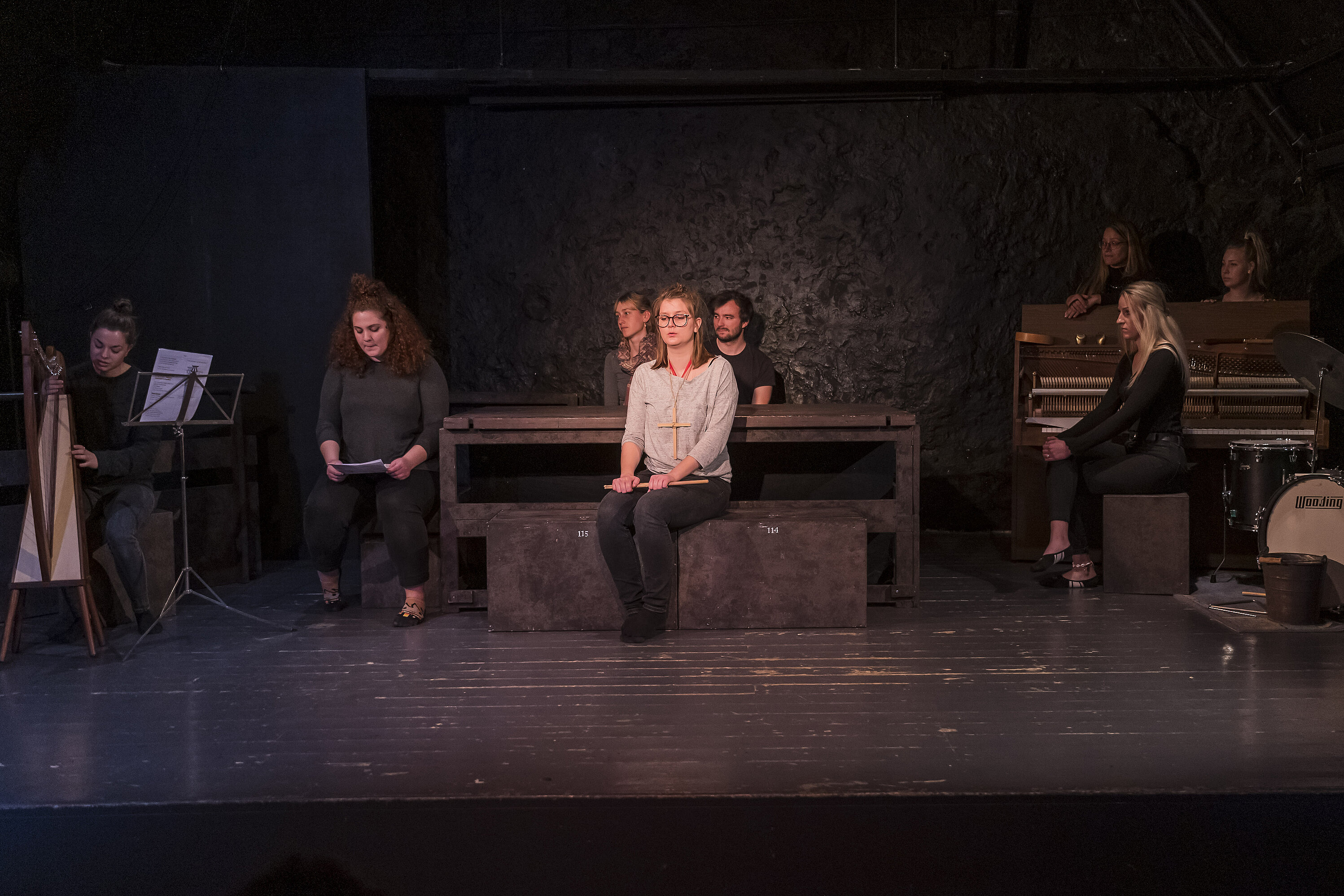 Die Studierenden beim Auftritt